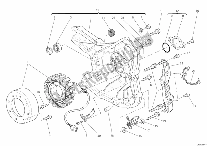 Alle onderdelen voor de Generator van de Ducati Monster 1100 ABS 2010